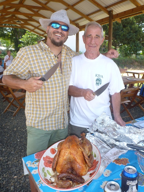 Dave the carver & Chef Pat who cooked the turkey