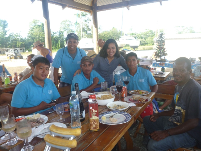 The Marina staff joined us for dinner as well