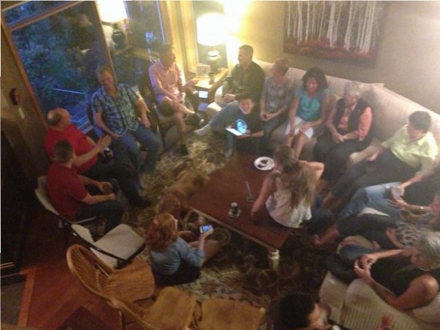 Party at Jen & Dave's to see lots of friends 