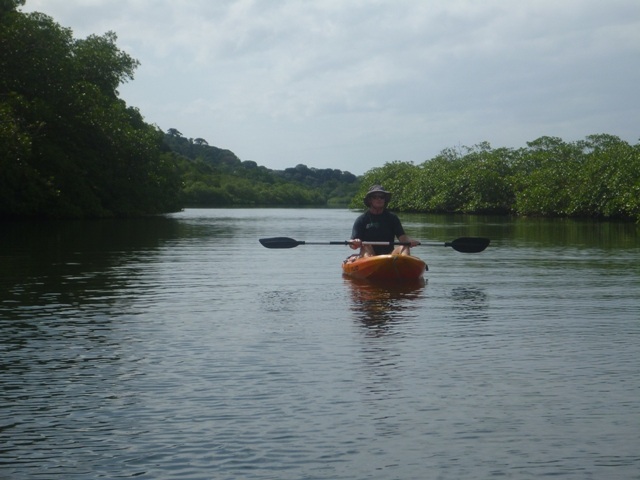 the kayaks were once again great for getting out investigating the bay