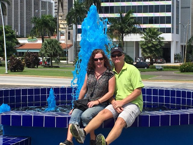 Interesting color of water at this fountain 